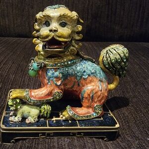 Jay Stongwater Colorful Foo Dog Figurine